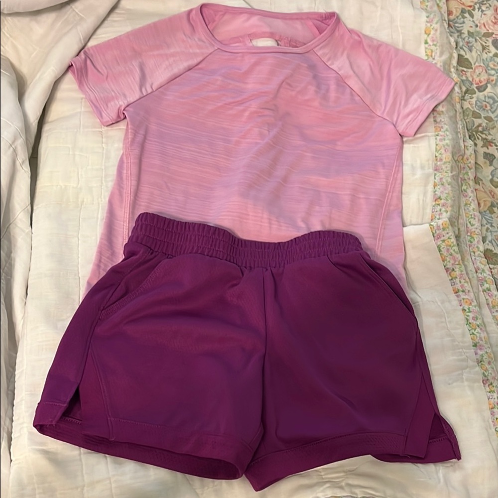 Pink and Purple Activewear Set